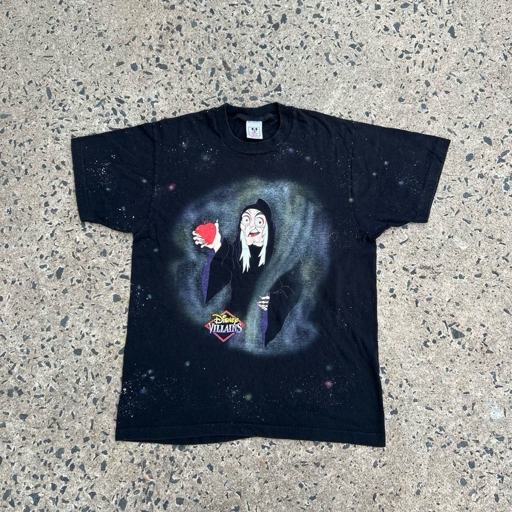 VTG Very Rare 90s Evil Queen T-Shirt Witch Cartoon Movie Graphic Tee Size L